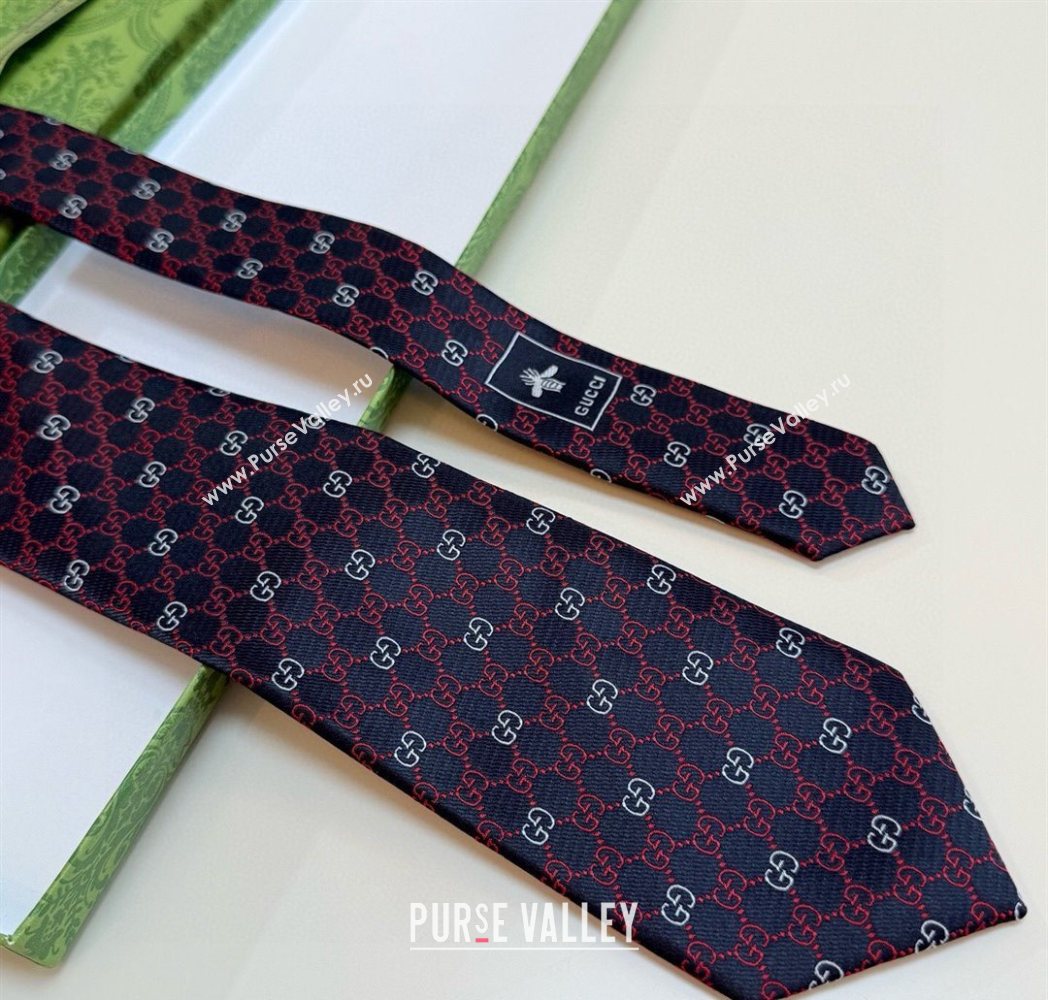 Gucci GG Silk Tie Black 2025 GG091035 (XMN-250910112)