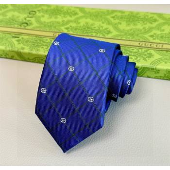 Gucci GG Plaid Silk Tie Blue/Green 2025 GG091037 (XMN-250910120)