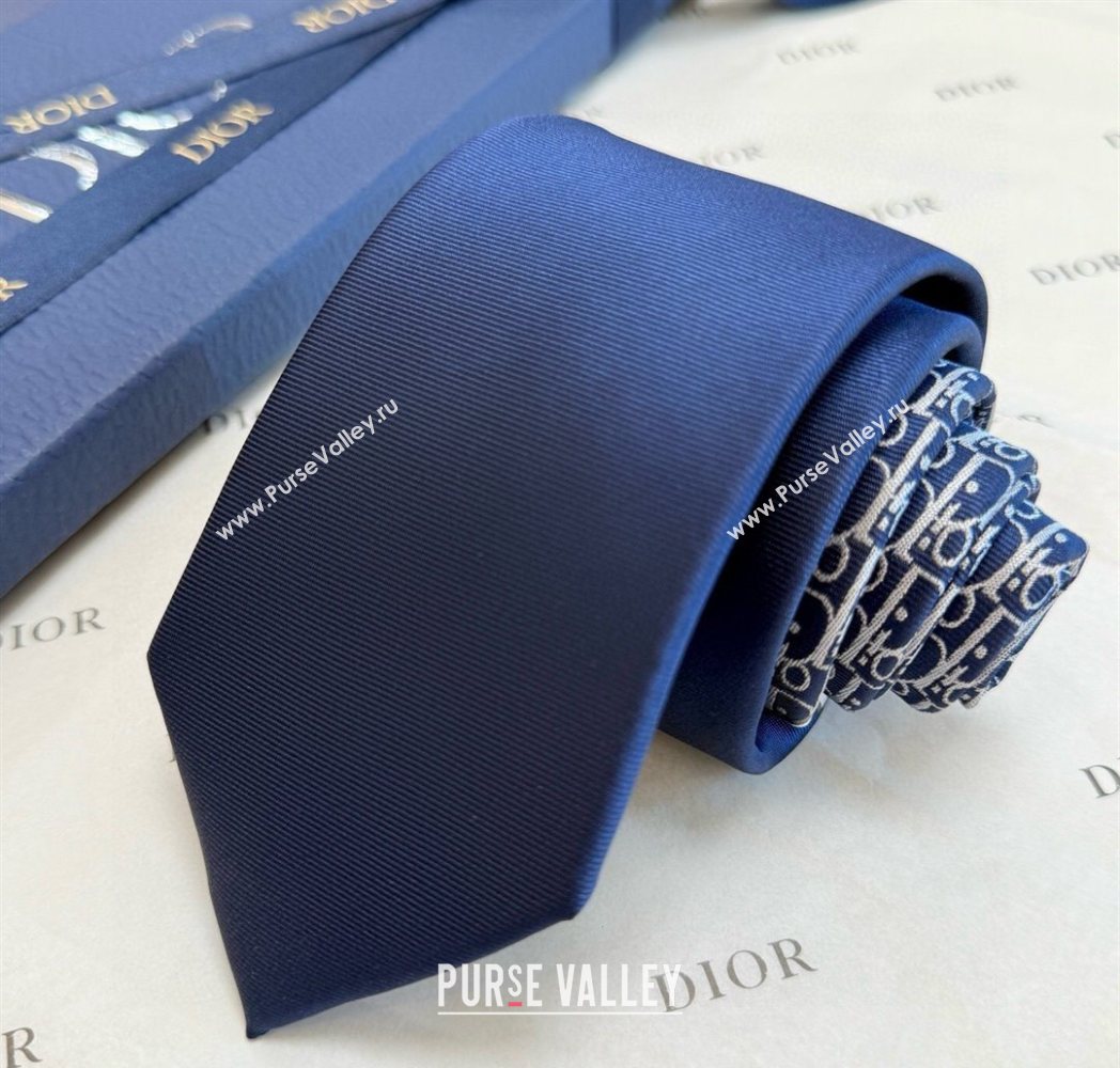 Dior Oblique Silk Tie Blue 2025 DR091041 (XMN-250910133)