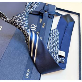 Dior Oblique Silk Tie Blue 2025 DR091041 (XMN-250910133)
