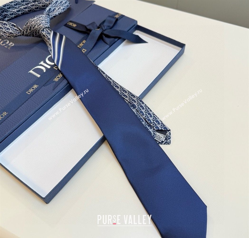 Dior Oblique Silk Tie Blue 2025 DR091041 (XMN-250910133)