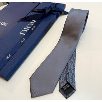 Dior Oblique Silk Tie Grey 2025 DR091041 (XMN-250910134)