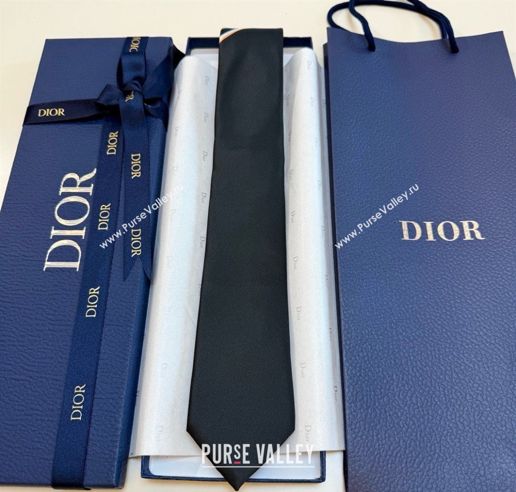 Dior Oblique Silk Tie Black/Coffee 2025 DR091041 (XMN-250910135)