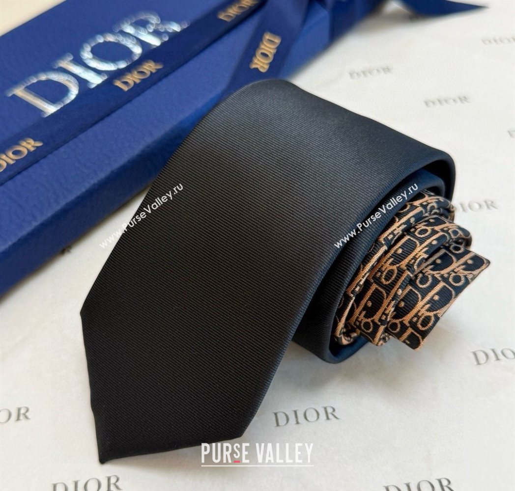Dior Oblique Silk Tie Black/Coffee 2025 DR091041 (XMN-250910135)