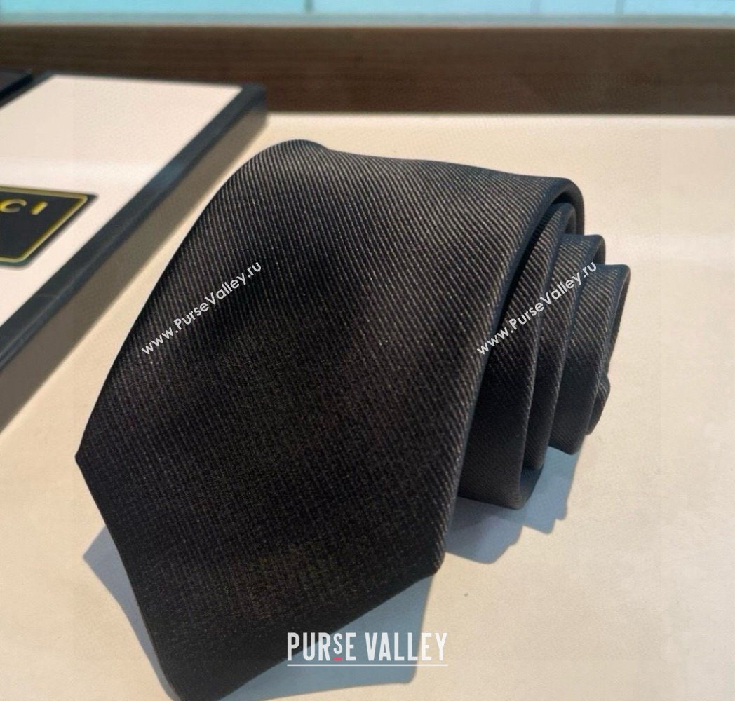 Gucci Kingsnake Silk Tie Black 2025 GG091042 (XMN-250910137)