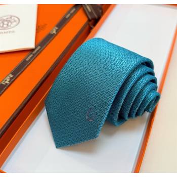 Hermes Unie Fer a Cheval Silk Tie Lake 2025 HS091033 (XMN-250910106)