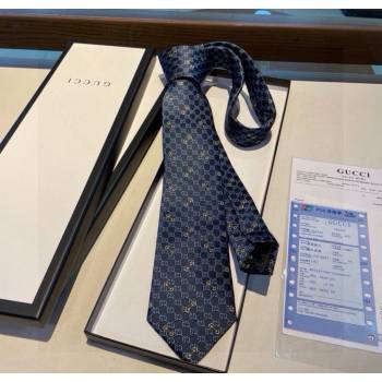 Gucci GG Silk Tie with Horsebit Blue 2025 GG091034 (XMN-250910108)