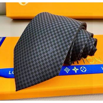 Louis Vuitton Micro Damier Silk Tie Grey 2026 LV26010502 (XMN-260105045)