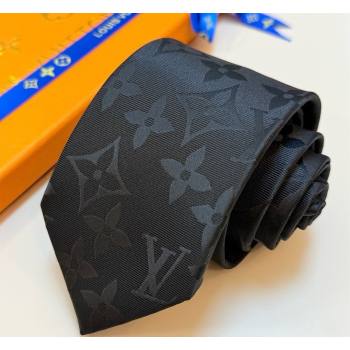 Louis Vuitton Silk Tie with Maxi Monogram Black 2026 0319 (XMN-260319113)