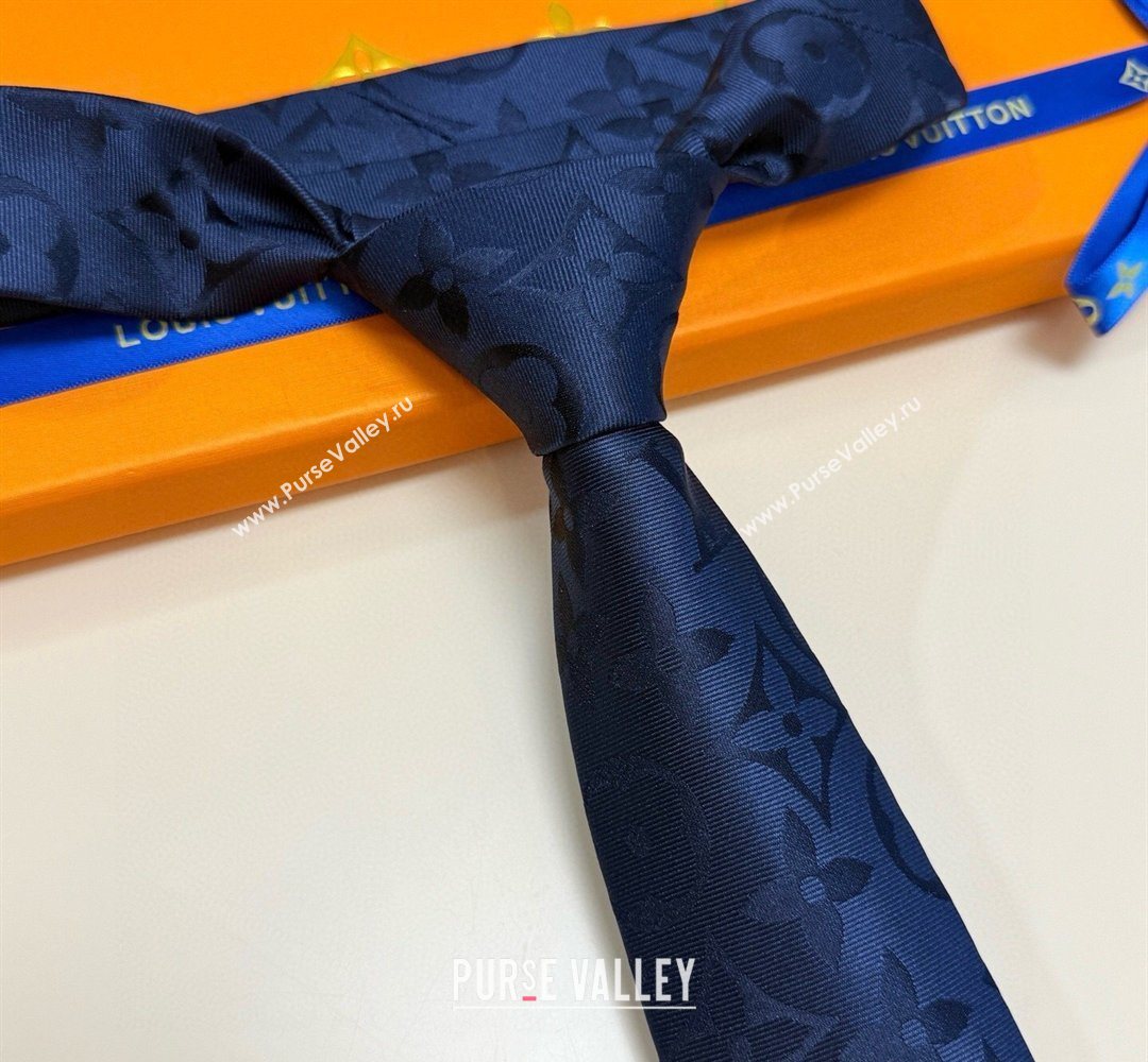 Louis Vuitton Silk Tie with Maxi Monogram Light Blue 2026 0319 (XMN-260319114)