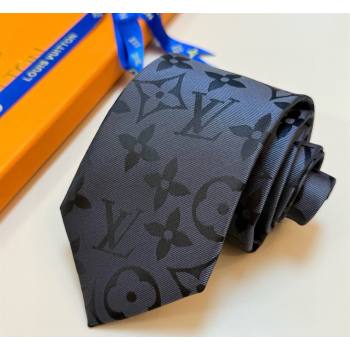 Louis Vuitton Silk Tie with Maxi Monogram Dark Blue 2026 0319 (XMN-260319117)