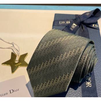 Dior Oblique Trio Silk Tie Green 2026 0319 (XMN-260319102)