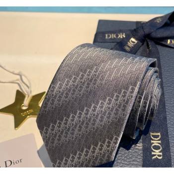 Dior Oblique Trio Silk Tie Grey 2026 0319 (XMN-260319104)