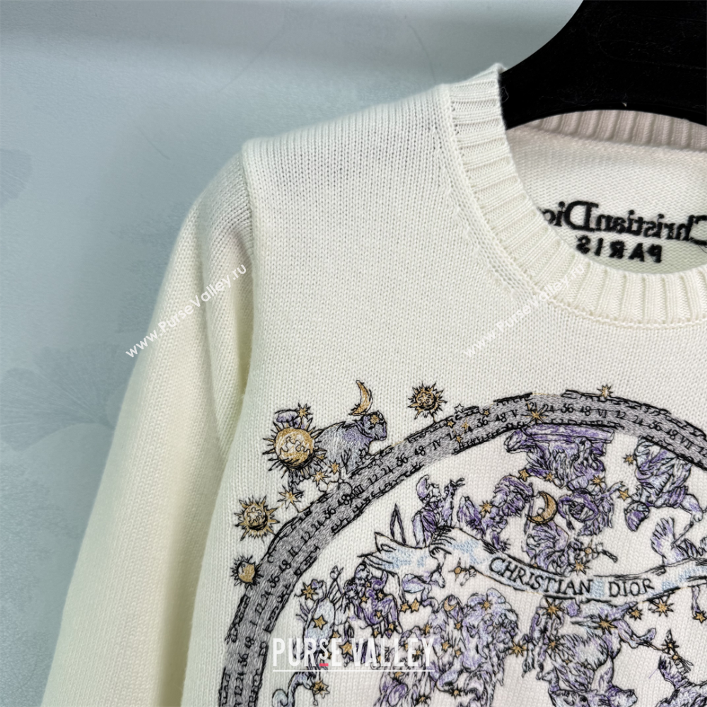 Dior Wool Sweater with Embroidery White 2025 0814 (QI-250814118)