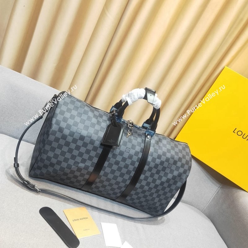 Louis Vuitton Keepall Bandouliere Bag 45/50/55 Black Damier Graphite Canvas 2024 (YS-240417111)