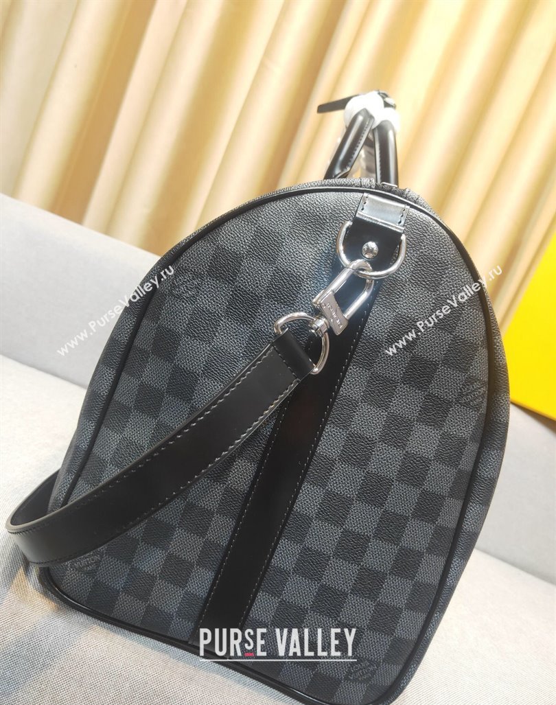 Louis Vuitton Keepall Bandouliere Bag 45/50/55 Black Damier Graphite Canvas 2024 (YS-240417111)