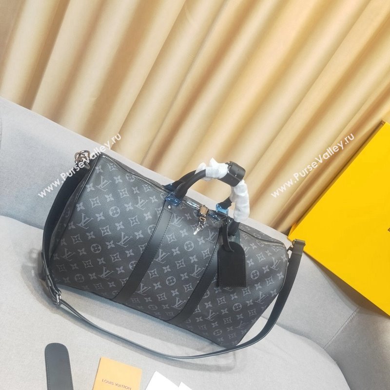 Louis Vuitton Keepall Bandouliere Bag 45/50/55 Black Monogram Eclipse Canvas 2024 (YS-240417113)