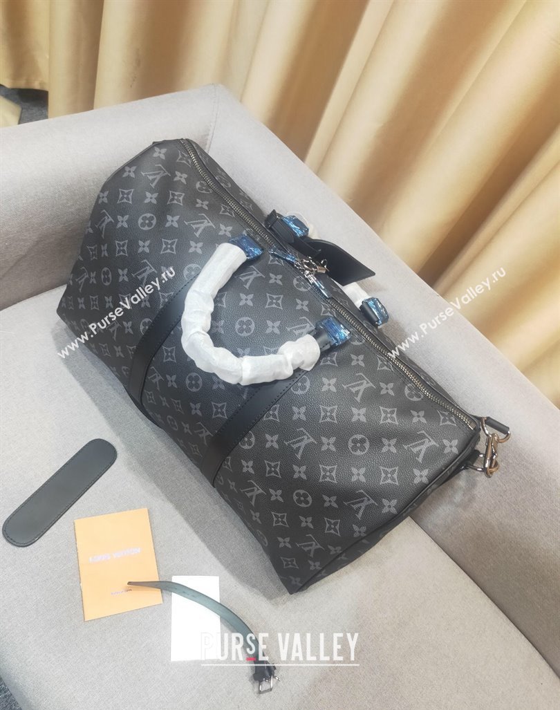 Louis Vuitton Keepall Bandouliere Bag 45/50/55 Black Monogram Eclipse Canvas 2024 (YS-240417113)
