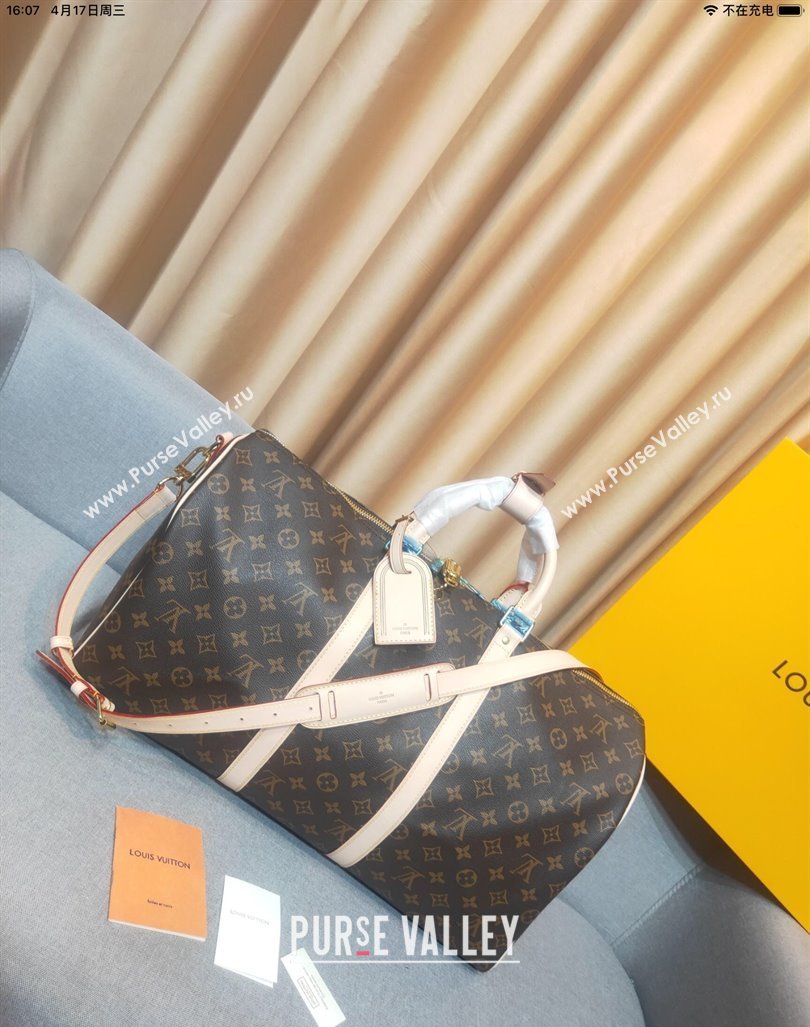 Louis Vuitton Keepall Bandouliere Bag 45/50/55 Monogram Canvas/Nude 2024 (YS-240417114)