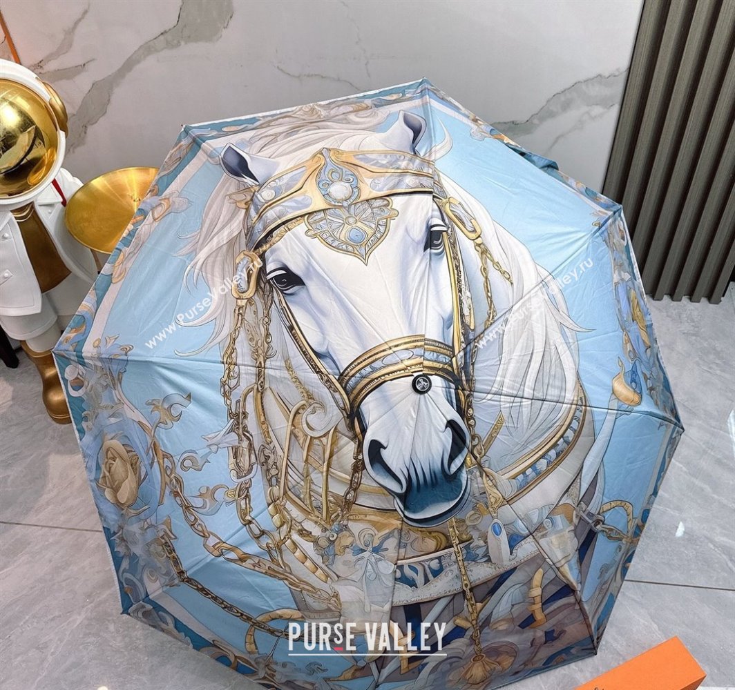 Hermes Umbrella Light Blue 2025 031202 (shi-250312100)
