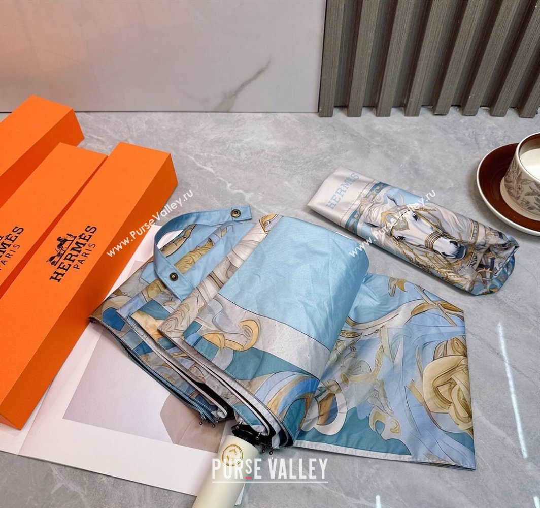 Hermes Umbrella Light Blue 2025 031202 (shi-250312100)