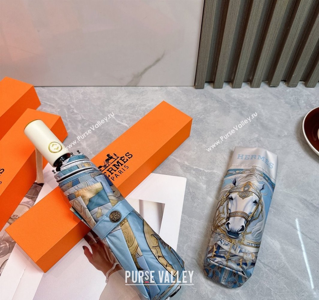 Hermes Umbrella Light Blue 2025 031202 (shi-250312100)