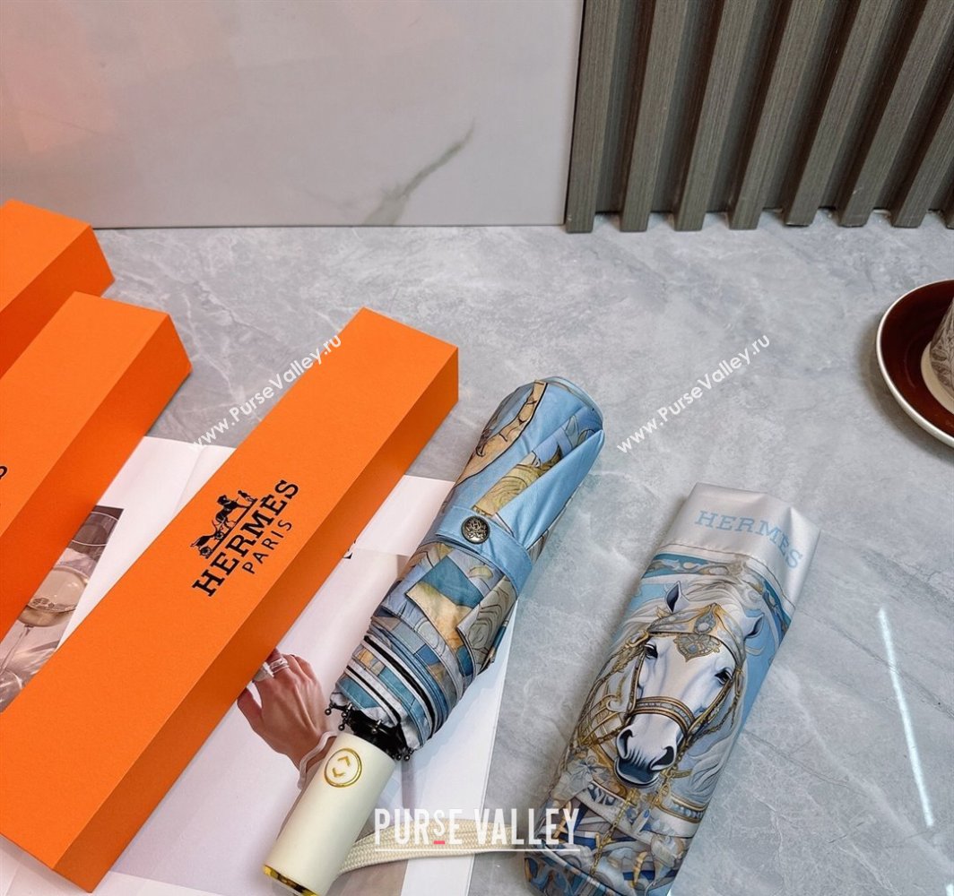 Hermes Umbrella Light Blue 2025 031202 (shi-250312100)