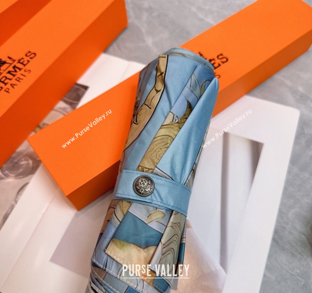 Hermes Umbrella Light Blue 2025 031202 (shi-250312100)