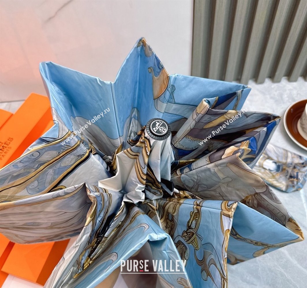 Hermes Umbrella Light Blue 2025 031202 (shi-250312100)