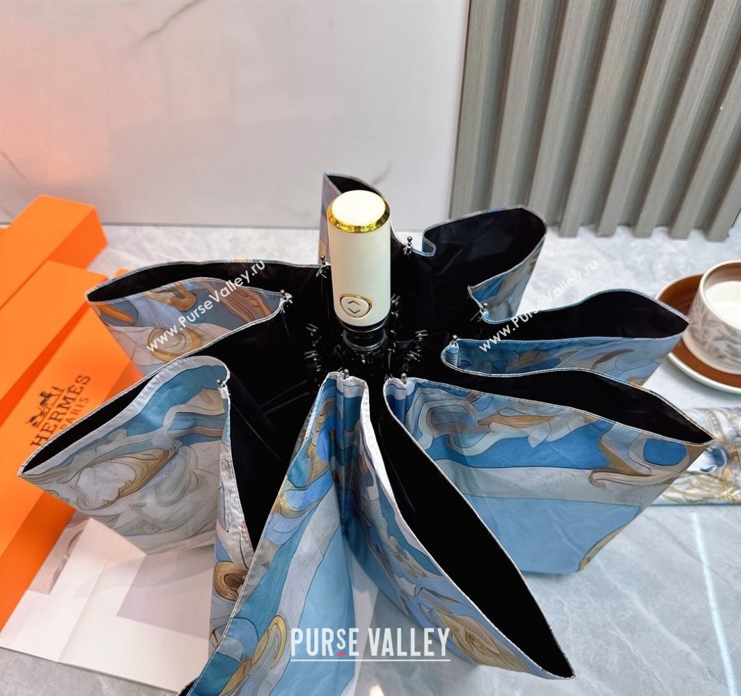 Hermes Umbrella Light Blue 2025 031202 (shi-250312100)