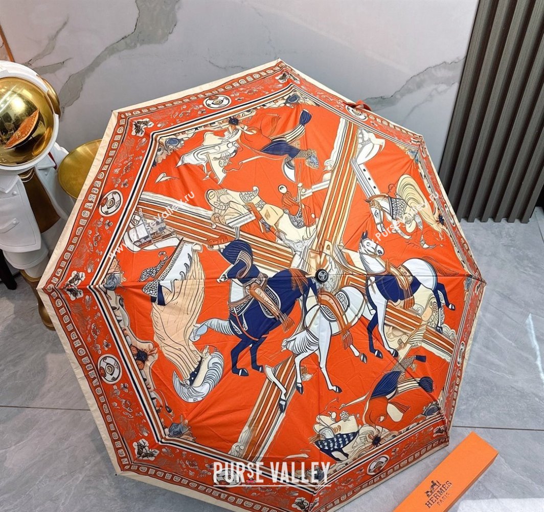 Hermes Umbrella Orange 2025 031203 (shi-250312102)