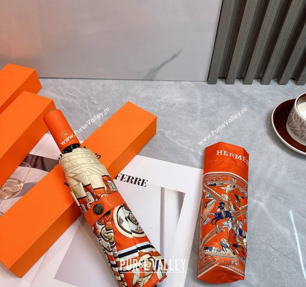 Hermes Umbrella Orange 2025 031203 (shi-250312102)