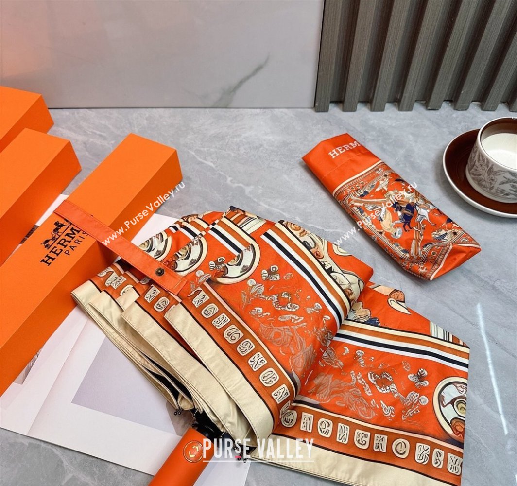 Hermes Umbrella Orange 2025 031203 (shi-250312102)