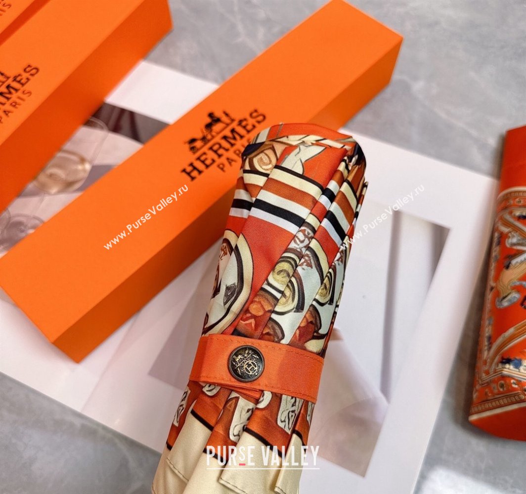 Hermes Umbrella Orange 2025 031203 (shi-250312102)