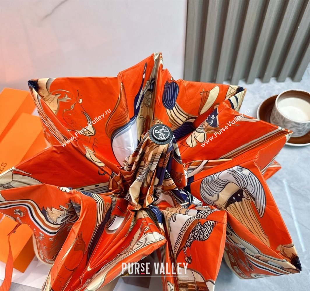 Hermes Umbrella Orange 2025 031203 (shi-250312102)