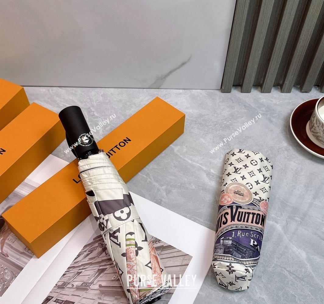 Louis Vuitton Coin Print Umbrella White 2025 0312 (shi-250312111)