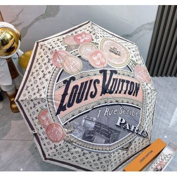 Louis Vuitton Coin Print Umbrella White 2025 0312 (shi-250312111)