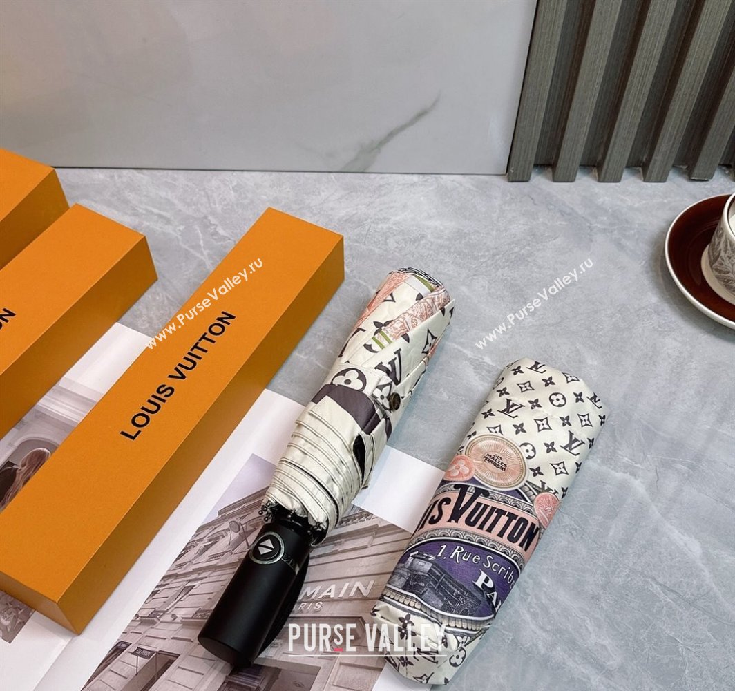 Louis Vuitton Coin Print Umbrella White 2025 0312 (shi-250312111)