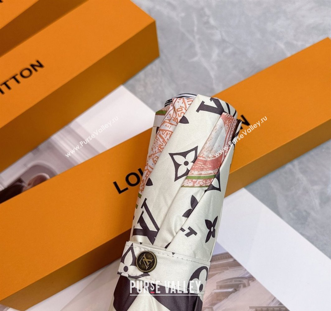 Louis Vuitton Coin Print Umbrella White 2025 0312 (shi-250312111)