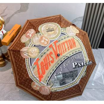 Louis Vuitton Coin Print Umbrella Brown 2025 0312 (shi-250312112)