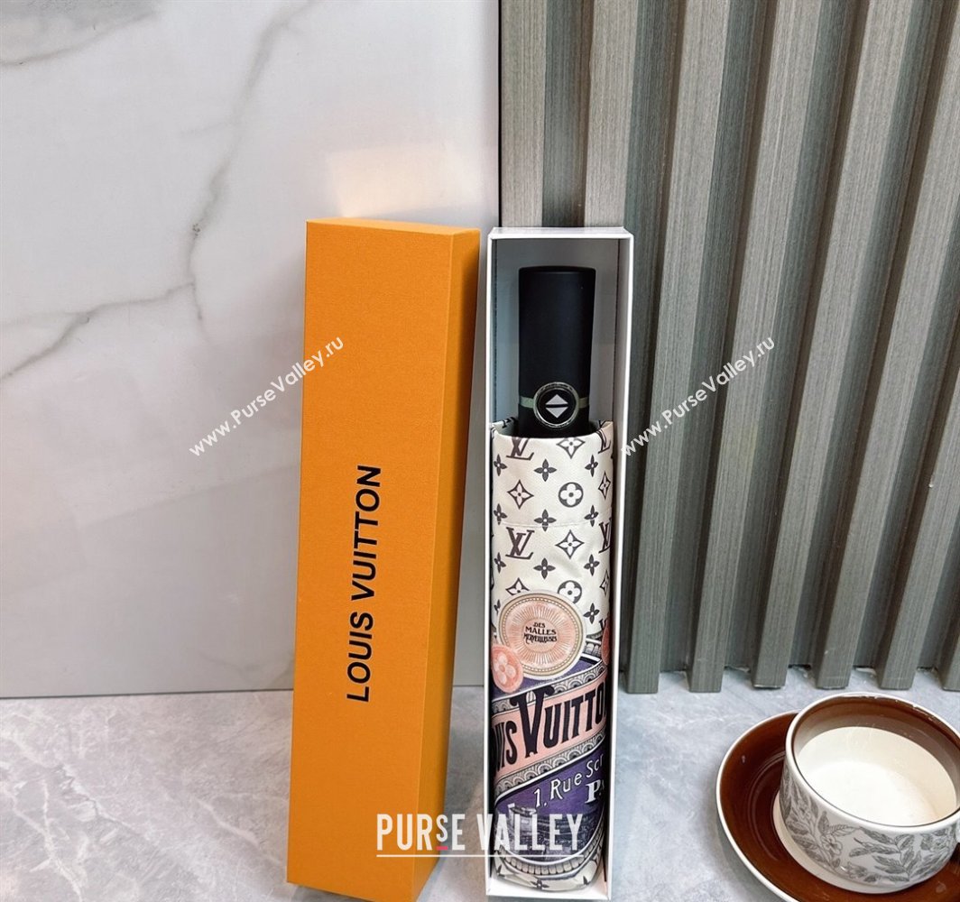 Louis Vuitton Coin Print Umbrella White 2025 0312 (shi-250312111)