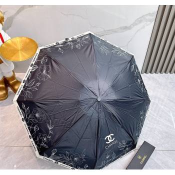 Chanel Flora Print Umbrella Black 2025 0312 (shi-250312114)