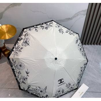 Chanel Flora Print Umbrella White 2025 0312 (shi-250312115)