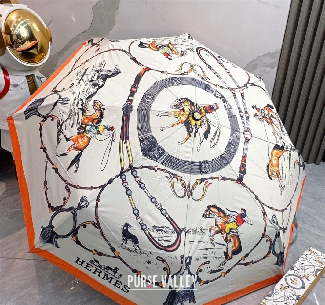Hermes Umbrella White 2025 031205 (shi-250312107)