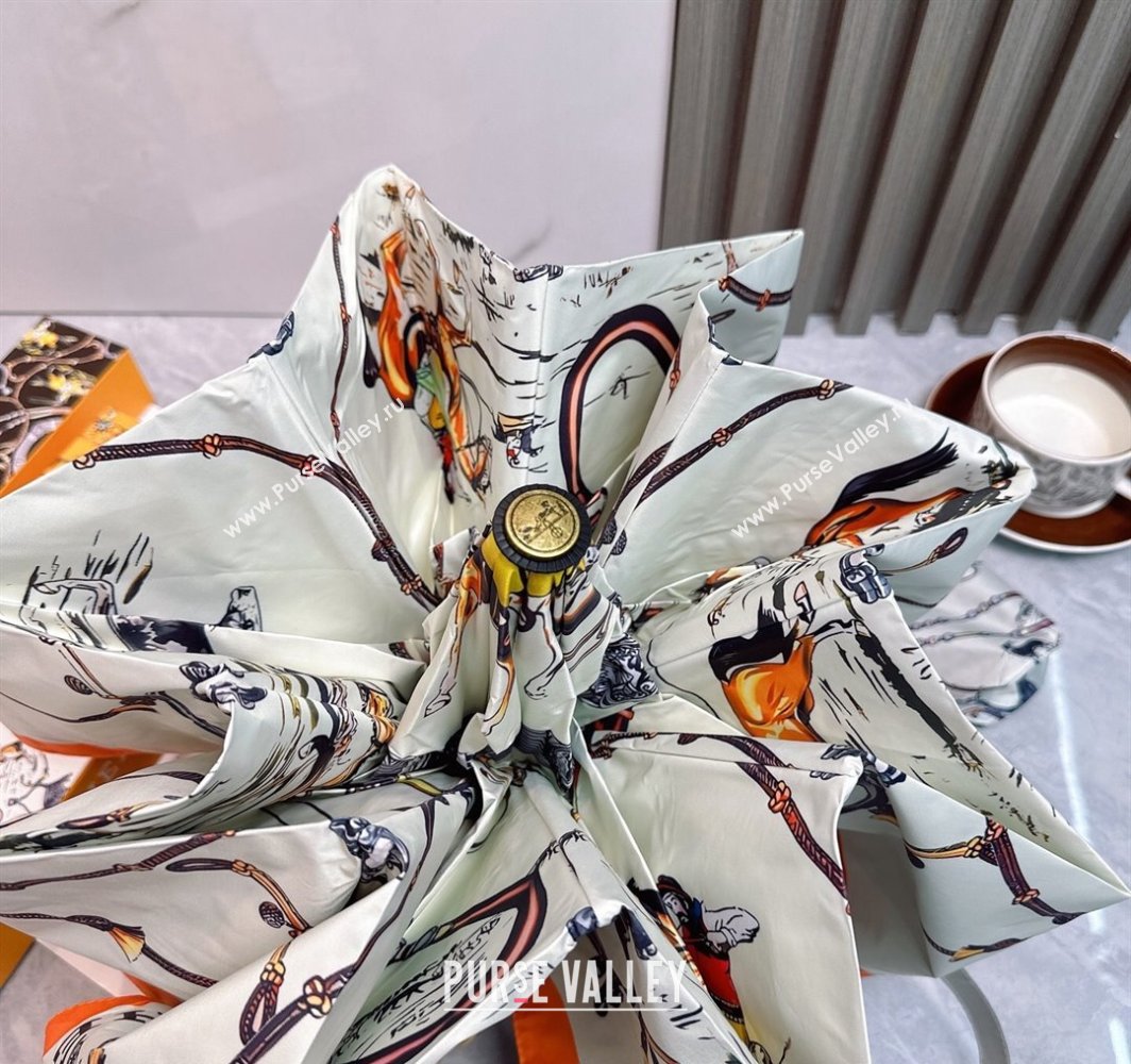Hermes Umbrella White 2025 031205 (shi-250312107)