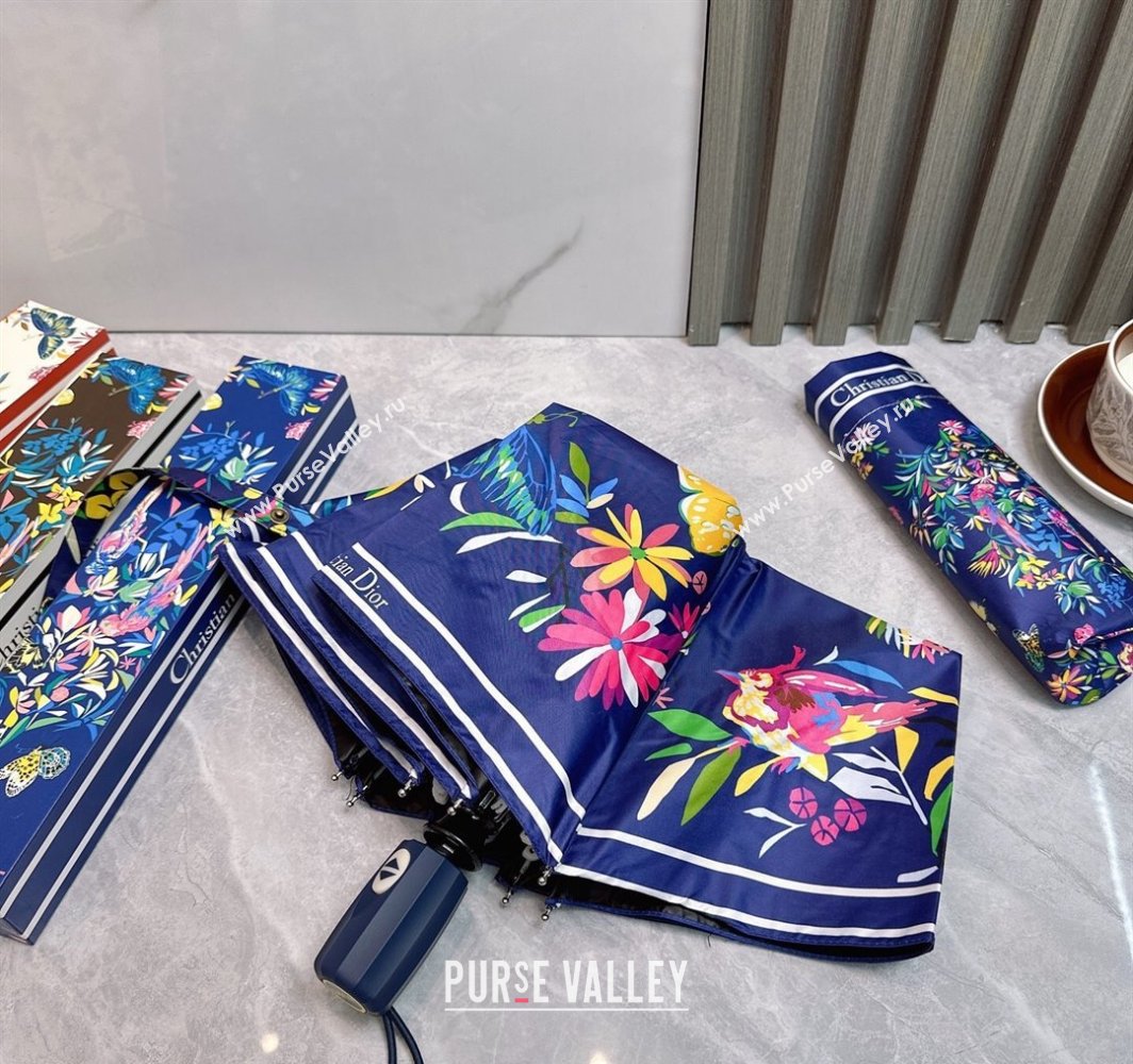Dior Butterfly Umbrella Blue 2025 0312 (shi-250312091)