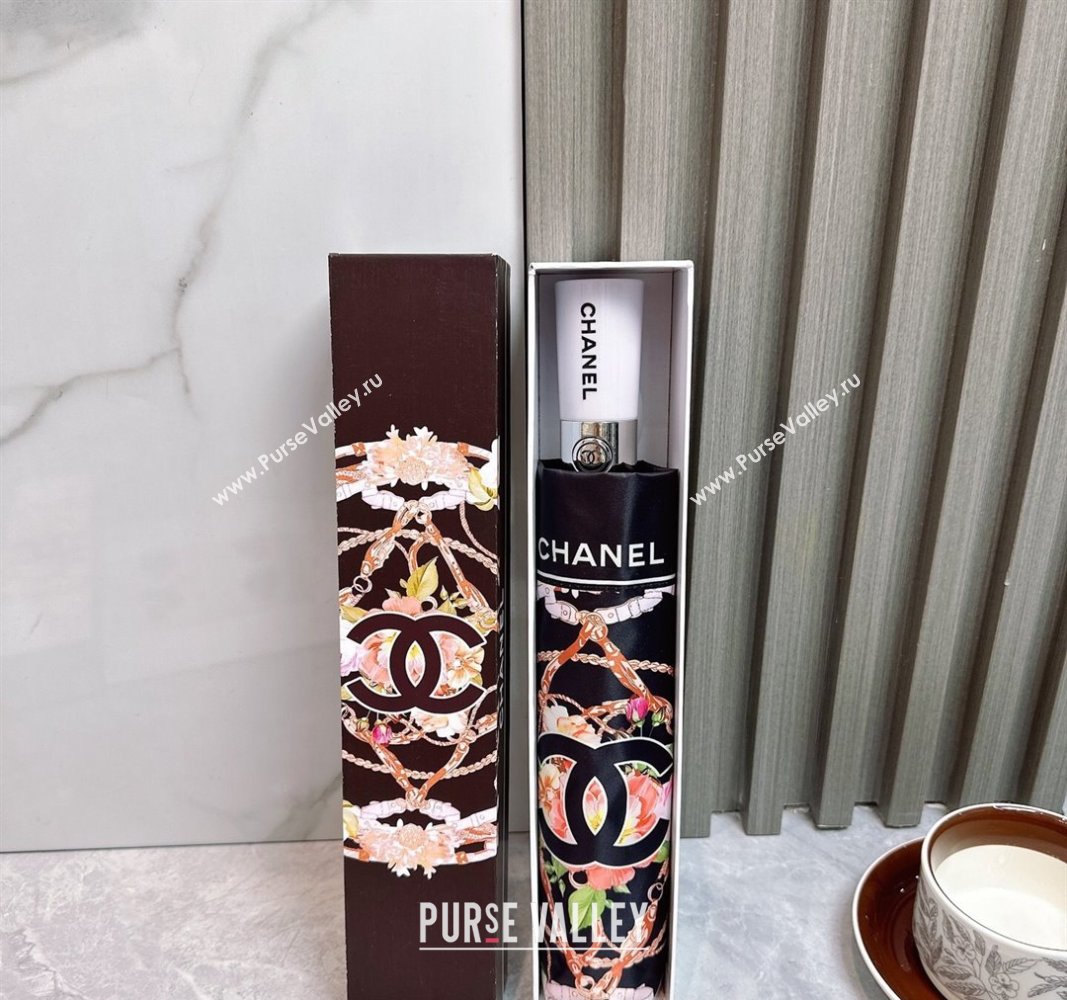 Chanel Flower Chain Umbrella Black 2025 0512 (SHI-250512128)