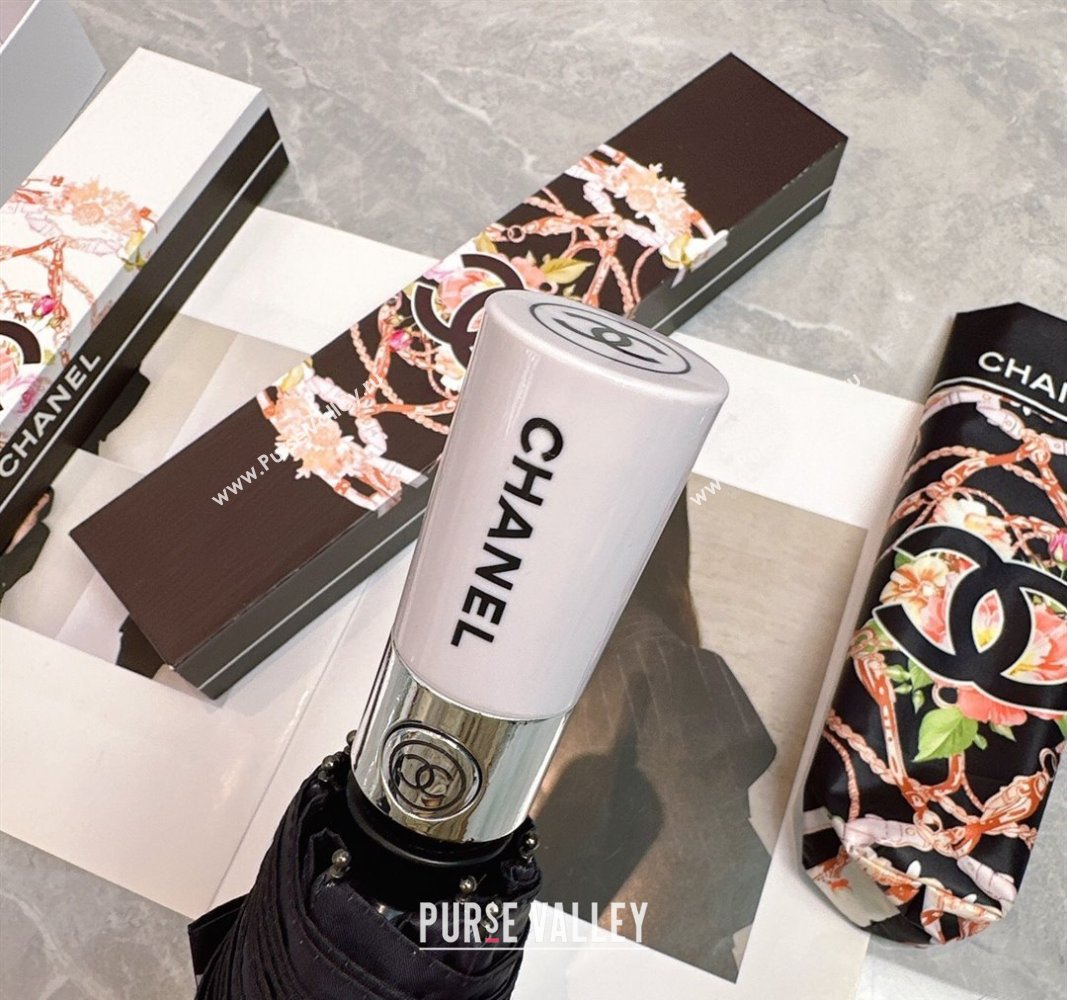 Chanel Flower Chain Umbrella Black 2025 0512 (SHI-250512128)