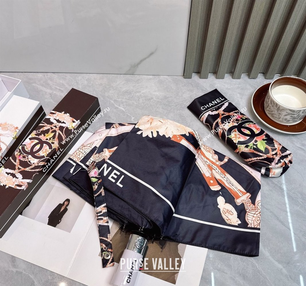 Chanel Flower Chain Umbrella Black 2025 0512 (SHI-250512128)