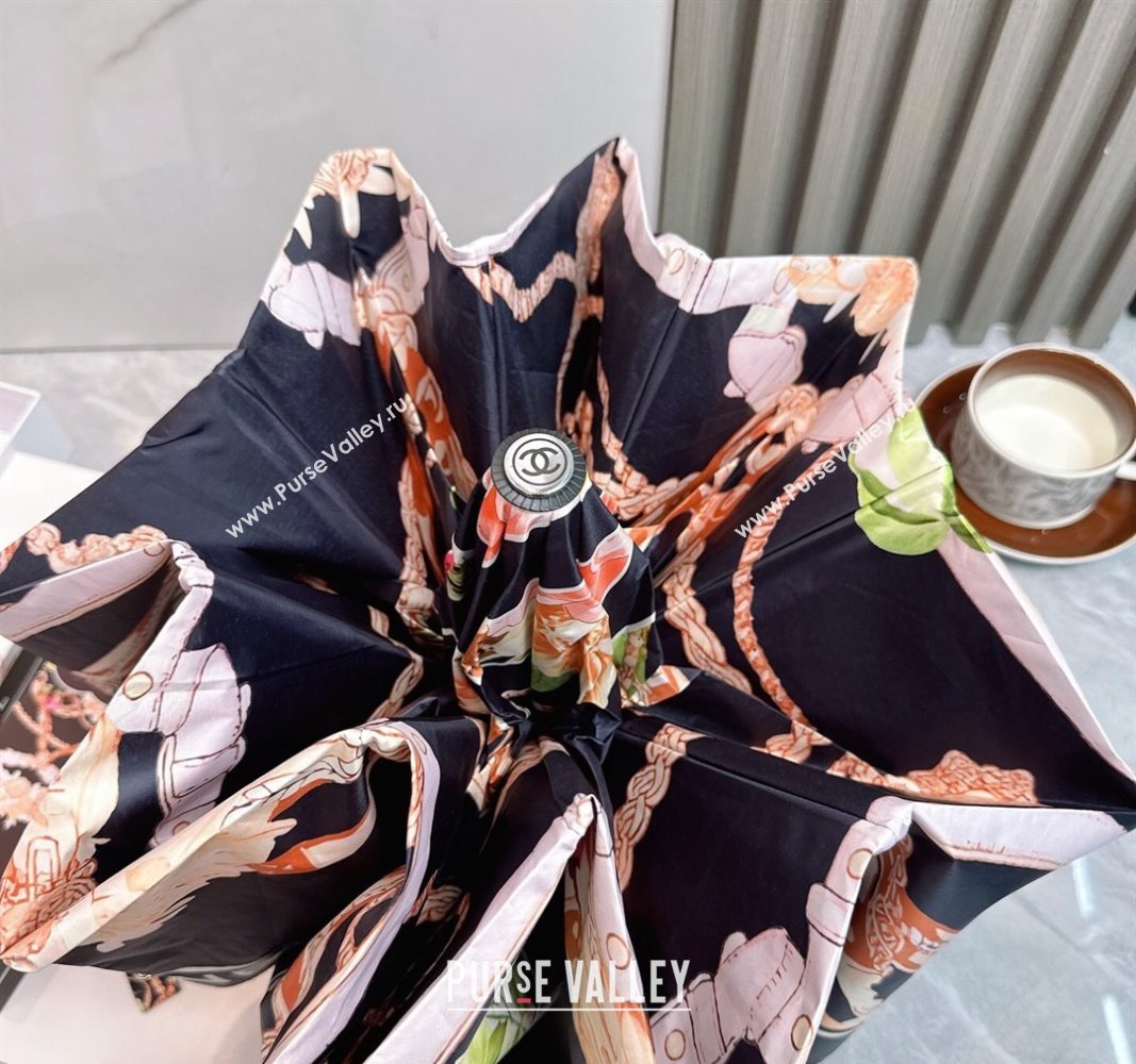Chanel Flower Chain Umbrella Black 2025 0512 (SHI-250512128)